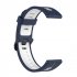 Replacement Watch Band Striped Silicone Strap Wristband Compatible For Amazfit Gtr4 Gts3 Garmin Watch Black blue 22mm