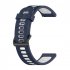 Replacement Watch Band Striped Silicone Strap Wristband Compatible For Amazfit Gtr4 Gts3 Garmin Watch Black blue 22mm