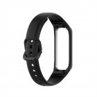 Replacement Watchband Sweat-proof Comfortable Soft Silicone Strap Compatible For Samsung Galaxy Fit2 R220 black