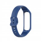 Replacement Watchband Sweat-proof Comfortable Soft Silicone Strap Compatible For Samsung Galaxy Fit2 R220 Navy blue