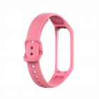 Replacement Watchband Sweat-proof Comfortable Soft Silicone Strap Compatible For Samsung Galaxy Fit2 R220 Pink