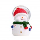 Resin Christmas Crystal  Ball Santa Claus Snowman With Lights For Desktop Ornaments Gifts For Children New luminous crystal ball [large snowman]