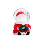 Resin Christmas Crystal  Ball Santa Claus Snowman With Lights For Desktop Ornaments Gifts For Children New luminous crystal ball [large santa claus]