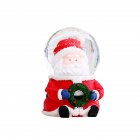 Resin Christmas Crystal  Ball Santa Claus Snowman With Lights For Desktop Ornaments Gifts For Children New luminous crystal ball  large santa claus 