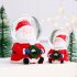 Resin Christmas Crystal  Ball Santa Claus Snowman With Lights For Desktop Ornaments Gifts For Children New luminous crystal ball  large santa claus 