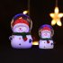 Resin Christmas Crystal  Ball Santa Claus Snowman With Lights For Desktop Ornaments Gifts For Children New luminous crystal ball  large snowman 