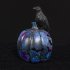 Resin Hollow Out Crow Jack o lantern Decoration for Halloween Spirit Festival Raven Black Pumpkin Light