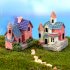 Resin Oranaments Miniature  Landscape Decoration Fairy Tale Garden House Diy Craft Gift 1pcs
