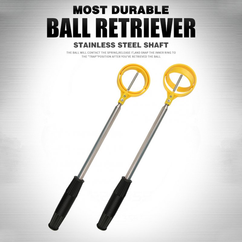 Retractable 2m Telescopic Stainless Steel Shaft Scoop Golf Ball Retriever Golf Accessories LQQ005