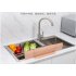 Retractable Basin Sink Water Splashing Guard Baffle for Kitchen Bathroom Nordic pink