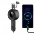 Retractable Car Charger 3 In 1 Fast Charge Cord Stretchable Cable Adapter Car Charger Adapter For Most Cars Phones black