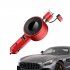 Retractable Car Charger 3 In 1 Fast Charge Cord Stretchable Cable Adapter Car Charger Adapter For Most Cars Phones black
