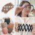 Retractable  Headbands Simple Versatile Non slip Pressure Hair Headband Portable Hairpin Headwear 1 Deep coffee
