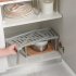 Retractable Kitchen Shelf Storage  Rack Household Organizer Accessories White