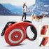 Retractable Reflective Pet Leash for Outdoor Medium Large Dogs Walking Leads red 8m