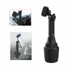 Retractable Rotating Magnetic Mobile Phone Bracket Car Cup Base Phone Positioning Navigation Holder Stand black