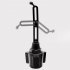 Retractable Rotating Magnetic Mobile Phone Bracket Car Cup Base Phone Positioning Navigation Holder Stand black   silver
