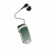 Retractable Wireless Headset Wireless Earpiece LED Battery Display Headphones Fast Charging Clip On Handsfree Earbuds K65 gradient green