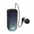 Retractable Wireless Headset Wireless Earpiece LED Battery Display Headphones Fast Charging Clip On Handsfree Earbuds K65 gradient black