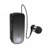 Retractable Wireless Headset Wireless Earpiece LED Battery Display Headphones Fast Charging Clip On Handsfree Earbuds K65 gradient blue