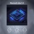 Retractable Wireless Headset Wireless Earpiece LED Battery Display Headphones Fast Charging Clip On Handsfree Earbuds K65 gradient blue
