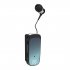 Retractable Wireless Headset Wireless Earpiece LED Battery Display Headphones Fast Charging Clip On Handsfree Earbuds K65 gradient blue