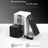 Retractable Wireless Headset Wireless Earpiece LED Battery Display Headphones Fast Charging Clip On Handsfree Earbuds K65 gradient blue