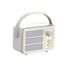 Retro Bluetooth 5.0 Speaker Creative Type-c Rechargeable Portable Wireless Vintage Small Speaker White