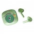 Retro Bluetooth 5 1 Headphones Tws Wireless 3D Stereo Earphones Waterproof Sports Headset Green