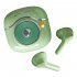 Retro Bluetooth 5 1 Headphones Tws Wireless 3D Stereo Earphones Waterproof Sports Headset Green