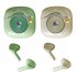 Retro Bluetooth 5 1 Headphones Tws Wireless 3D Stereo Earphones Waterproof Sports Headset Green