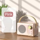 Retro Bluetooth Audio U Disk Tf Card Aux Usb Speaker Creative Outdoor Portable Mini Sound Box Pink