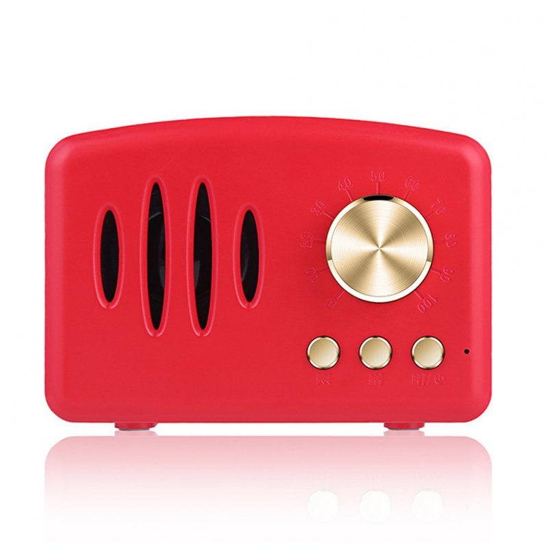 Retro Bluetooth Speaker Vintage Mini Bluetooth Speaker red
