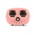 Retro Bluetooth Wireless USB TF Card Dual Speaker Small Speaker Box Pink