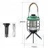 Retro Camping Lamp Usb Rechargeable 2000mah Portable Tent Hanging Lamp Waterproof Outdoor Emergency Light Green