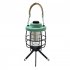 Retro Camping Lamp Usb Rechargeable 2000mah Portable Tent Hanging Lamp Waterproof Outdoor Emergency Light Black