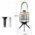 Retro Camping Lamp Usb Rechargeable 2000mah Portable Tent Hanging Lamp Waterproof Outdoor Emergency Light Beige