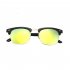 Retro Fashion Half Frame HD Mirror Lens Vintage Sunglasses for Man Woman 3016