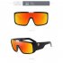 Retro Frame Reflective Coating UV400 Big Wide Leg Sports Sunglasses 7 