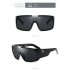Retro Frame Reflective Coating UV400 Big Wide Leg Sports Sunglasses 7 