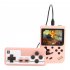 Retro Handheld Game Console 3 0 Inch Screen Mini Retro Rechargeable Game Console With 500 Classic Games For Kids Men Women Pink with handle
