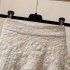 Retro High Waist Skirt For Women Elegant Hollow out Floral Large Swing Skirt For Party Dance Performances black S