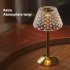 Retro Led Table Lamp Rechargeable Crystal Lampshade Touch Sensor Night Light Touch 3 color model