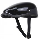 Retro Motorcycle Helmet Light Weight Fiberglass Motor Helmet Bright black L
