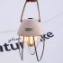 Retro Portable Camping Light Type c Rechargeable Ipx4 Waterproof Outdoor Tent Lamp For Hiking Climbing creamy white