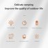 Retro Portable Tent Lamp Usb Rechargeable Waterproof Camping Lantern for Outdoor Camping Garden Porches White