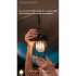 Retro Portable Tent Lamp Usb Rechargeable Waterproof Camping Lantern for Outdoor Camping Garden Porches Black