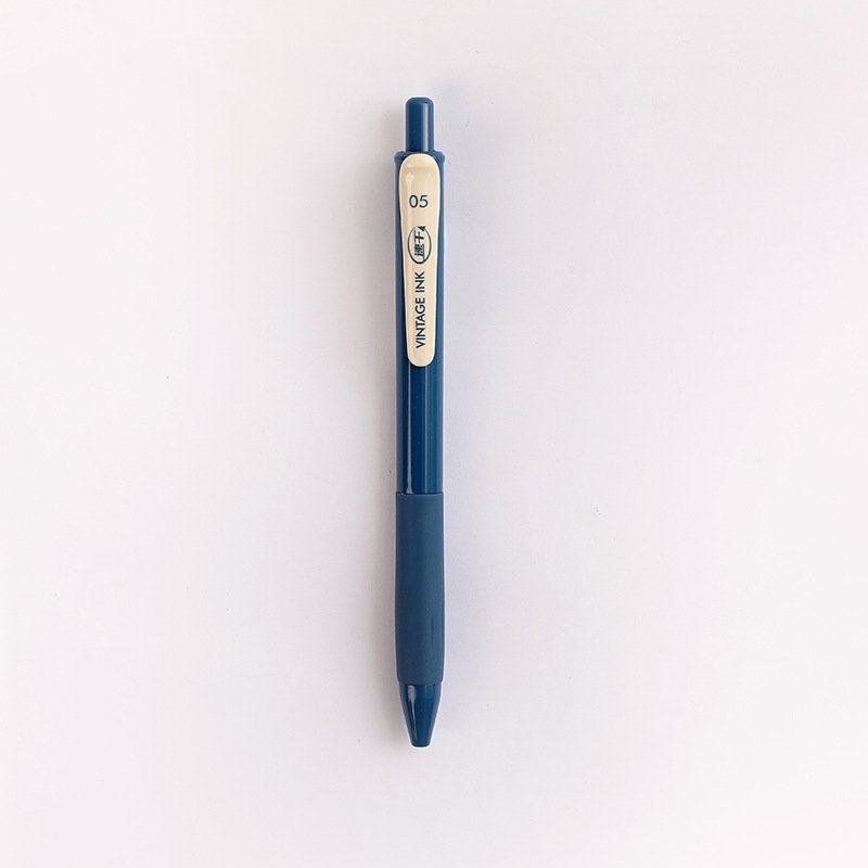 Retro Style Ball Pens Ballpoint Pens Gel Pen for Office School Stationery  blue_0.5mm