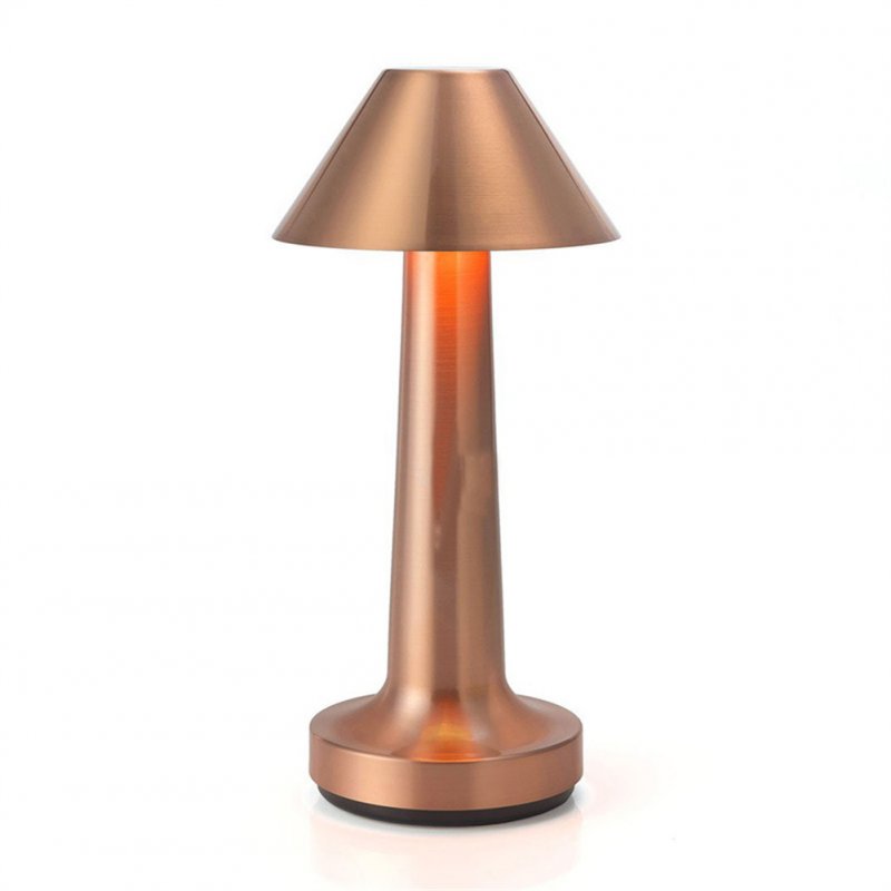 Retro  Style  Lamp Desk Night Light Rechargeable Touch Sensor Wireless Decorative Light copper
