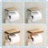 Retro Style Toilet Roll Paper Rack Phone Shelf Wall Mounted Bathroom Holder